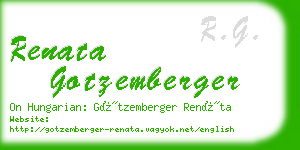 renata gotzemberger business card